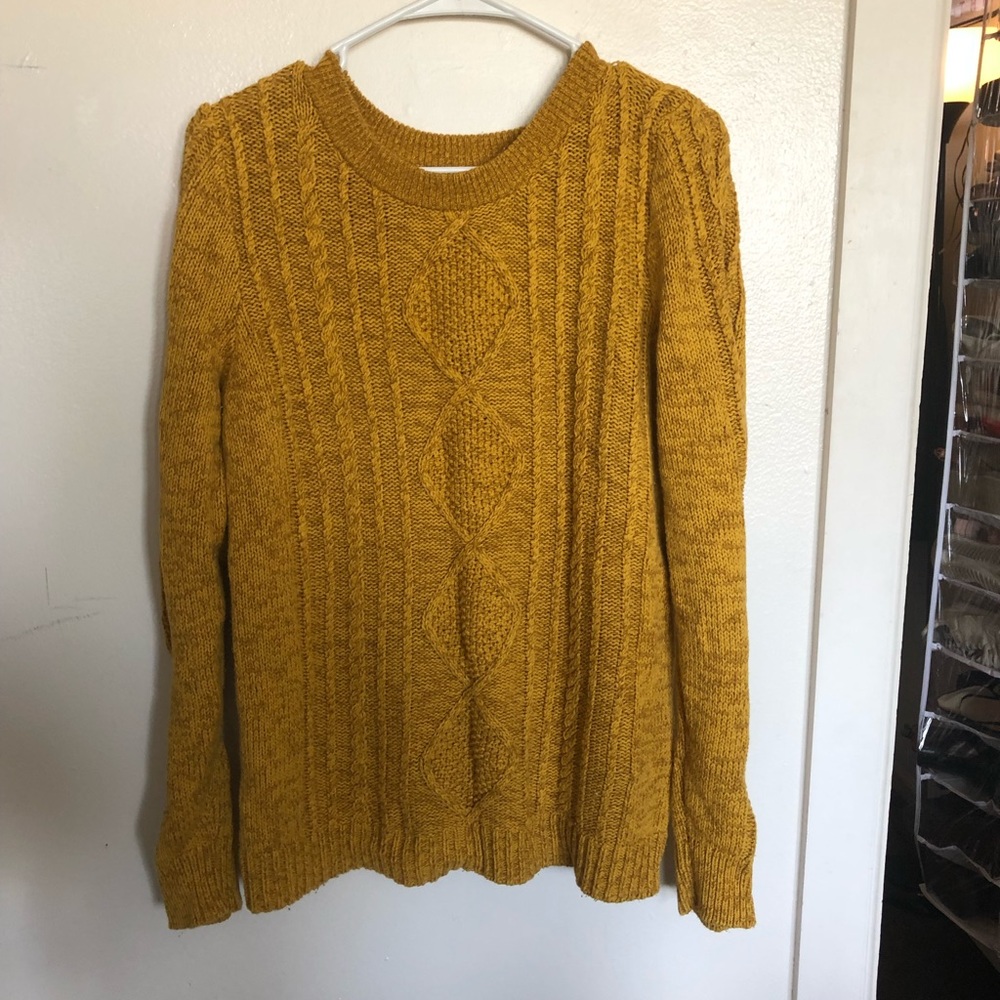 Old Navy Yellow Cable Knit Sweater